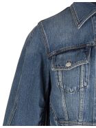 Woman Denim Jacket With Blouse Sleeves Alexander McQueen Woman Denim Jacket With Blouse Sleeves - Indigo washed