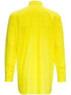 Balenciaga Yellow Cotton Shirt With Allover Logo Print Balenciaga Yellow Cotton Shirt With Allover Logo Print - Yellow