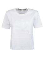 Fendi Embossed Logo Cropped T-shirt Fendi Embossed Logo Cropped T-shirt - White