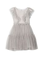 Monnalisa Gray Dress Monnalisa Gray Dress - Grigio