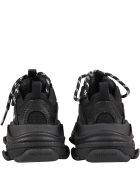 Balenciaga Black Sneakers Triple S For Kids With Logo Balenciaga Black Sneakers Triple S For Kids With Logo - Black