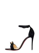 Christian Louboutin Stanisandal 100 Sandals In Black Suede Christian Louboutin Stanisandal 100 Sandals In Black Suede - black