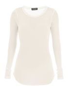 Ann Demeulemeester Karo Long-sleeved T-shirt Ann Demeulemeester Karo Long-sleeved T-shirt - CREAM (White)