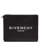 Leather Clutch With Logo Print Givenchy Leather Clutch With Logo Print
