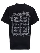 Givenchy Black Cotton T-shirt With Logo Print Givenchy Black Cotton T-shirt With Logo Print - Black