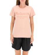 Graffiti Logo T-shirt Alexander McQueen Graffiti Logo T-shirt - Rosa