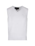 Armani Collezioni White Vest For Boy With Iconic Eagle Armani Collezioni White Vest For Boy With Iconic Eagle - White