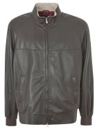 High-neck Leather Jacket Brunello Cucinelli Brunello Cucinelli High-neck Leather Jacket Brunello Cucinelli - BROWN