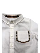 Burberry Shirt With Check Pocket Burberry Shirt With Check Pocket - White