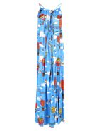 Alessandro Enriquez 'italian Dreams' Viscose Dress Alessandro Enriquez 'italian Dreams' Viscose Dress - Blue