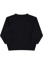 Armani Collezioni Blue Sweater For Babyboy With Logo Armani Collezioni Blue Sweater For Babyboy With Logo - Blue