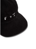 Off-White Ow Logo Baseball Cap In Black Canvas Off-White Ow Logo Baseball Cap In Black Canvas - Black