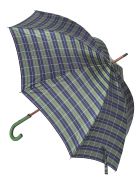 Check & Stripe Umbrella Eddy Monetti Check & Stripe Umbrella - Blue/Green