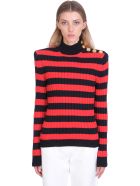 Balmain Knitwear In Black Wool Balmain Knitwear In Black Wool - black