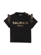 Balmain Unisex Black T-shirt Balmain Unisex Black T-shirt - Nero/oro