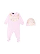 Versace Young Pink Newborn Onesie Versace Young Pink Newborn Onesie - Rosa/oro