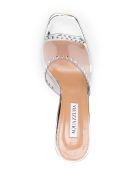 Aquazzura Transparent Mules With Crystals Detail Aquazzura Transparent Mules With Crystals Detail - Metallic