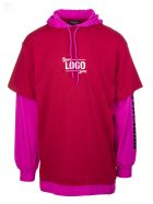 Unisex Pink Your Logo Here T-shirt With Hood Balenciaga Unisex Pink Your Logo Here T-shirt With Hood - Raspberry/white