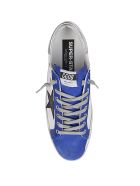 Golden Goose White Leather Super-star Sneakers Golden Goose White Leather Super-star Sneakers - White/royal