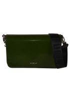 Furla Chain Detail Flap Logo Shoulder Bag Furla Chain Detail Flap Logo Shoulder Bag - Green