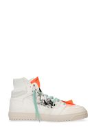 Off-White Off Court Leather High-top Sneakers Off-White Off Court Leather High-top Sneakers - White