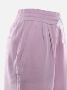 Miu Miu Cotton Trousers With Logo Print Miu Miu Cotton Trousers With Logo Print - Purple