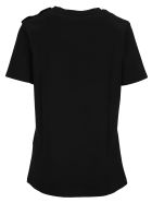 Balmain Black Cotton T-shirt With Bronze Logo Print Balmain Black Cotton T-shirt With Bronze Logo Print - Nero