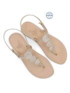 Fari Di Capri 5c Jewel Thong Sandals Dea Sandals Fari Di Capri 5c Jewel Thong Sandals - gold, natural crystal
