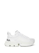 Dolce & Gabbana Chunkyn Leather Sneakers With Logo Dolce & Gabbana Chunkyn Leather Sneakers With Logo - White