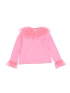 Monnalisa T-shirt With Galette Tulle Monnalisa T-shirt With Galette Tulle - Pink