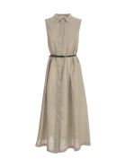 19.70 Nineteen Seventy Sleeveless Dress W/belt 19.70 Nineteen Seventy Sleeveless Dress W/belt - Mud