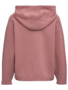 Alberta Ferretti Pink Wool And Cotton Hoodie Alberta Ferretti Pink Wool And Cotton Hoodie - Pink