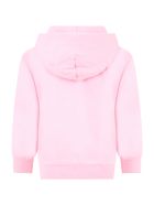 Balenciaga Pink Sweatshirt For Kids With Logos Balenciaga Pink Sweatshirt For Kids With Logos - Pink