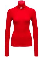 Etro Red Wool Turtleneck With Logo Etro Red Wool Turtleneck With Logo - Red