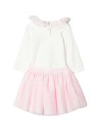 Monnalisa White Dress Monnalisa White Dress - Rosa
