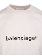 Woman Grey New Copyright T-shirt Balenciaga Woman Grey New Copyright T-shirt - Cement grey/black