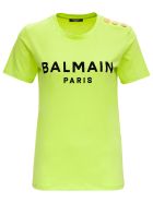 Fulo Jersey T-shirt With Logo Balmain Fulo Jersey T-shirt With Logo - Verde