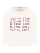 Bobo Choses Ivory T-shirt For Kids With Logos Bobo Choses Ivory T-shirt For Kids With Logos - Ivory