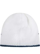 Little Bear White Hat For Babyboy With Polka-dots Little Bear White Hat For Babyboy With Polka-dots - White