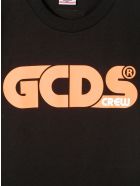 Orange Logo-printed T-shirt GCDS Mini Orange Logo-printed T-shirt - Nero