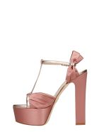 Elie Saab Sandals In Rose-pink Satin Elie Saab Sandals In Rose-pink Satin - rose-pink