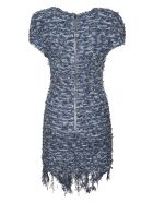 Balmain Button Embellished Tweed Dress Balmain Button Embellished Tweed Dress - Denim
