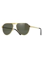 Cartier Eyewear CT0265S Sunglasses Cartier Eyewear CT0265S Sunglasses - Gold Gold Grey