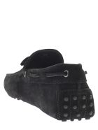Tod's Suede Moccasin With Grommets Tod's Suede Moccasin With Grommets - Black