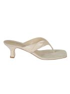 Logo Sole Detail Thong Mules Paris Texas Logo Sole Detail Thong Mules - Beige