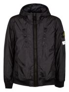 Stone Island Logo Patched Windbreaker Stone Island Logo Patched Windbreaker - Black