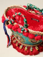 Sikuly Handbag Sicilia Sikuly Leather Coffa Bag With Pompom And Tassels Sikuly Handbag Sicilia Sikuly Leather Coffa Bag With Pompom And Tassels - Multicolor