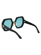 Gg0772s Sunglasses Gucci Gg0772s Sunglasses - 001 BLACK BLACK GREEN