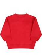 Armani Collezioni Red Sweater For Babyboy With Logo Armani Collezioni Red Sweater For Babyboy With Logo - Red