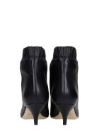 Alchimia Low Heels Ankle Boots In Black Leather Alchimia Low Heels Ankle Boots In Black Leather - black